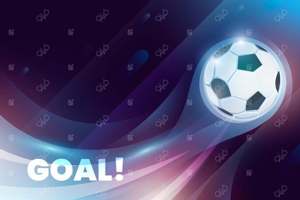 پس‌زمینه فوتبال با طرح گرادینت و انتزاعی