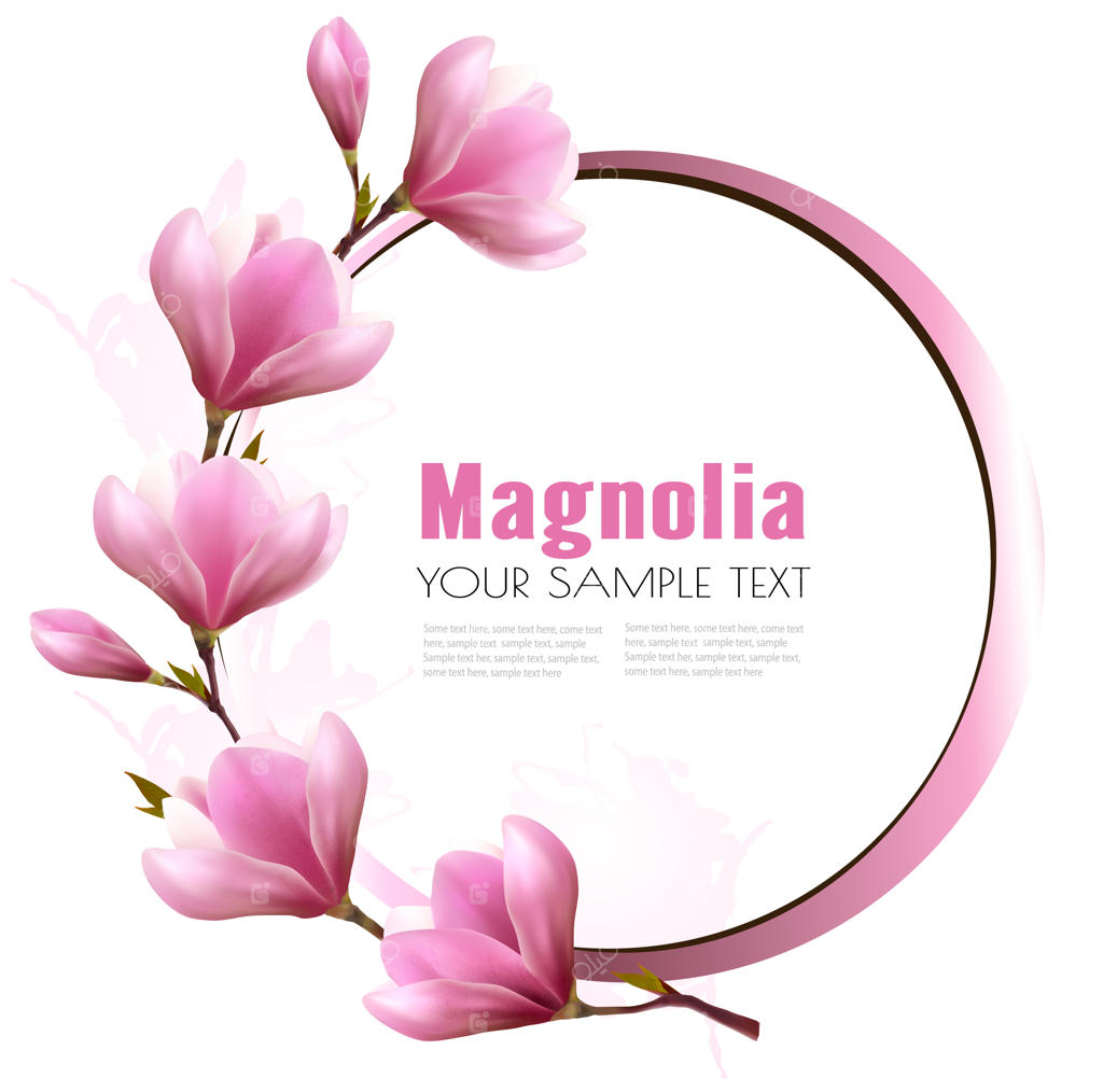 زمینه طبیعت با شاخه گل‌های صورتی. وکتور