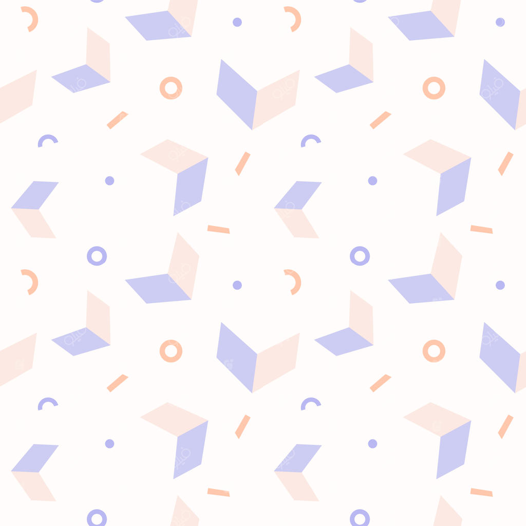 پترن یکپارچه اشکال هندسی پاستلی و انتزاعی