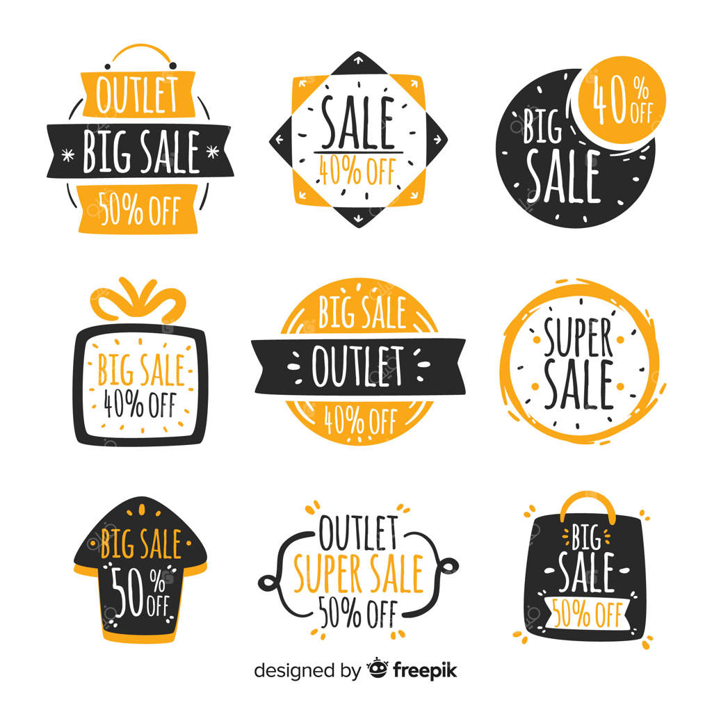 مجموعه نشان‌های مدرن دستی طراحی شده