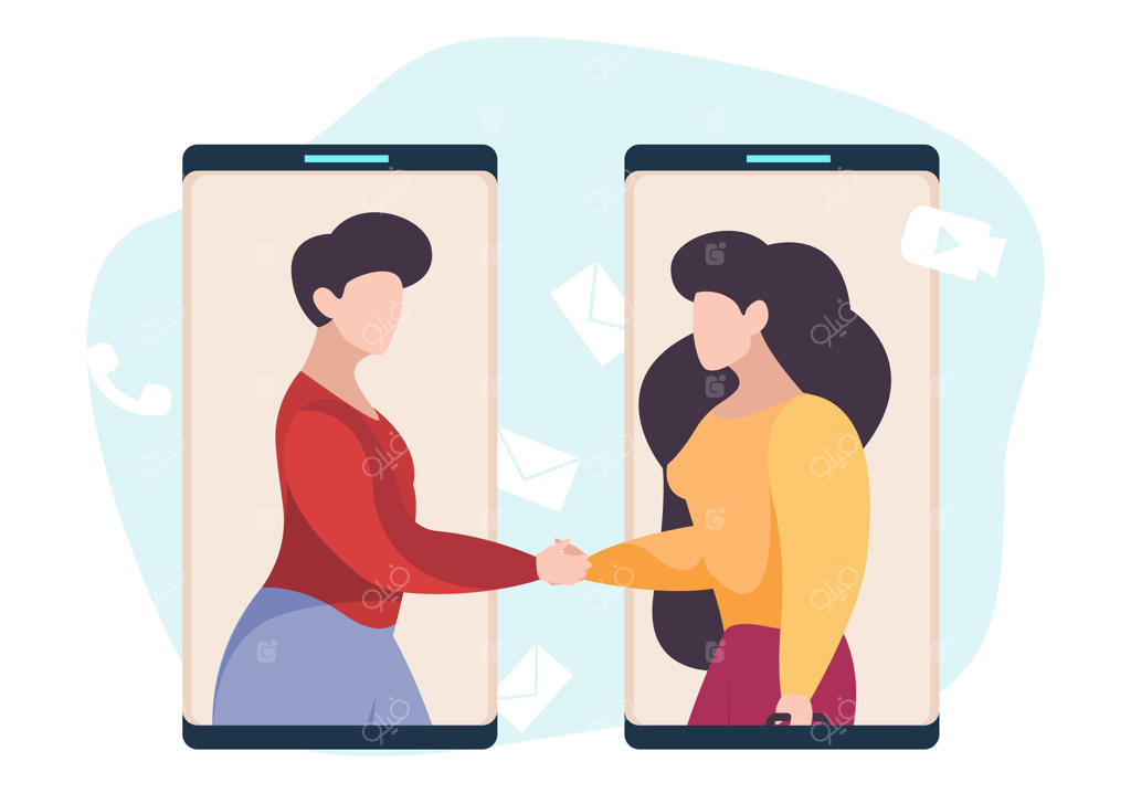 توافق آنلاین: معامله، دست دادن افراد از طریق گوشی هوشمند