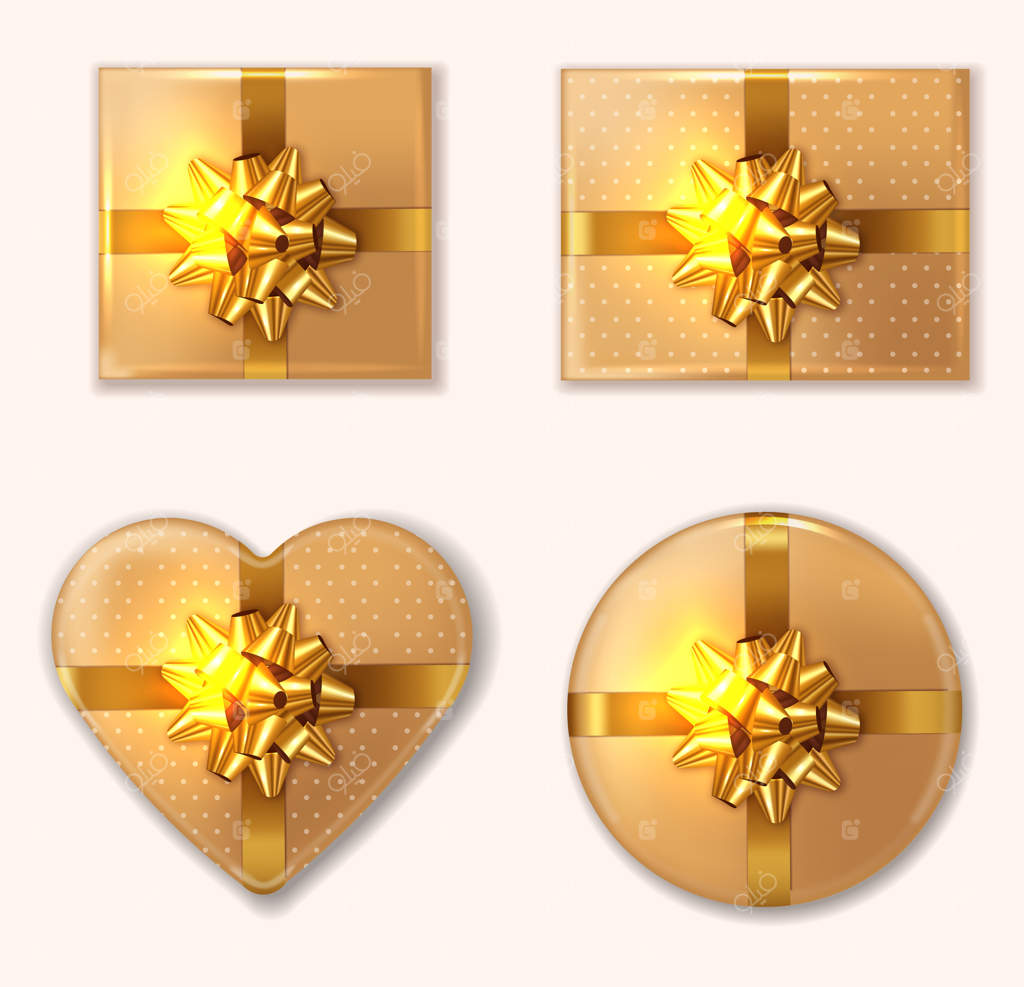 مجموعه جعبه‌های هدیه طلایی