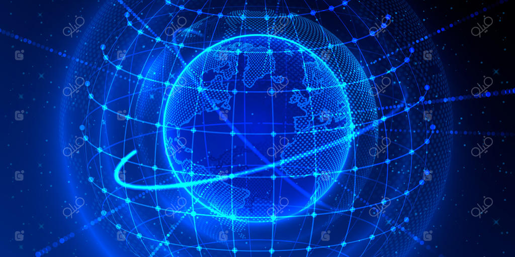 انتقال عنصر جهانی، سیاره زمین در پس‌زمینه‌ی سیاه