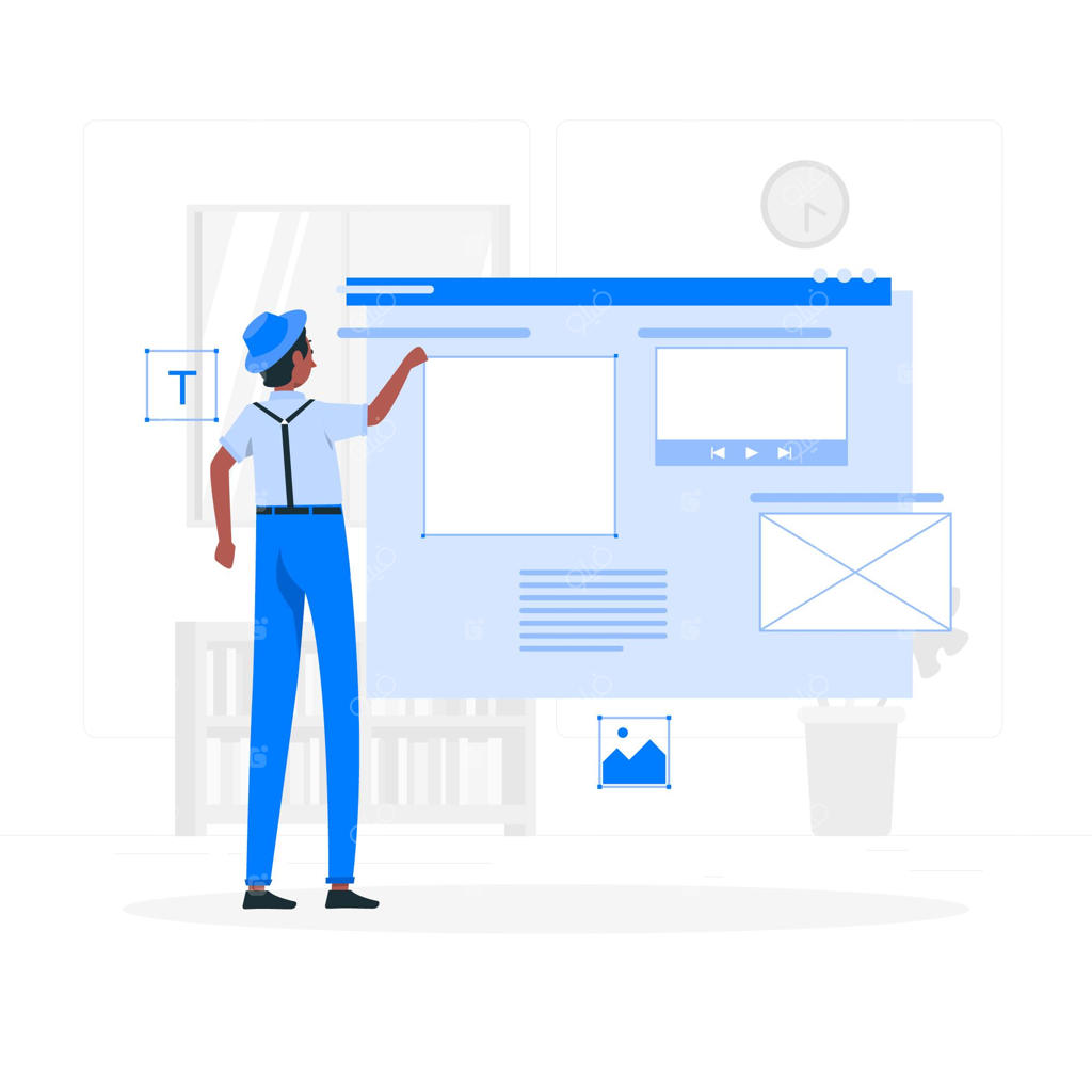 تصویر مفهومی طراح وب‌سایت