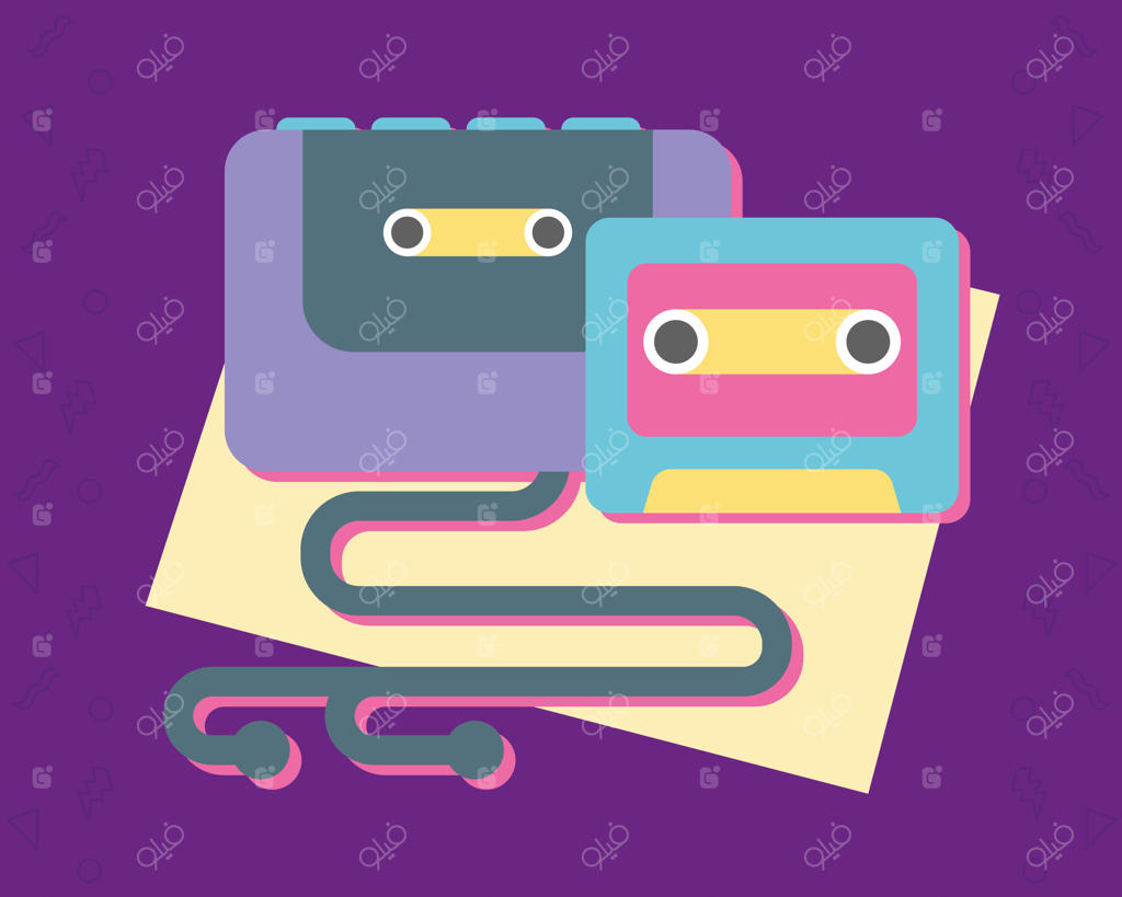 پخش‌کننده کاست به سبک دهه نود