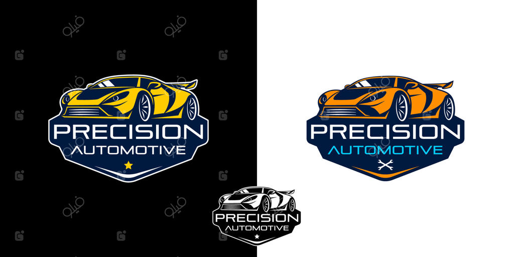 لوگوی دقیق نماد خودرو: طرحی از خودروی اسپرت با سبک کلاسیک.