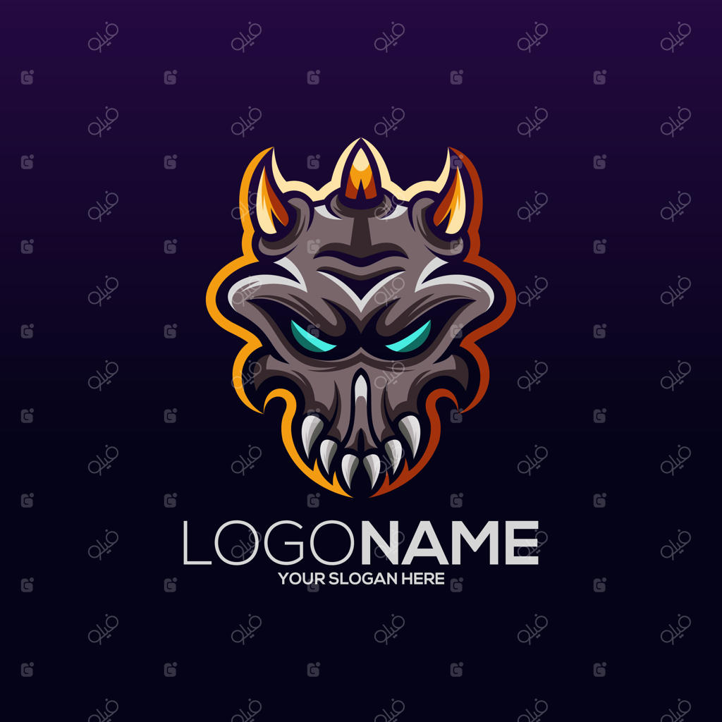 طراحی لوگوی جمجمه