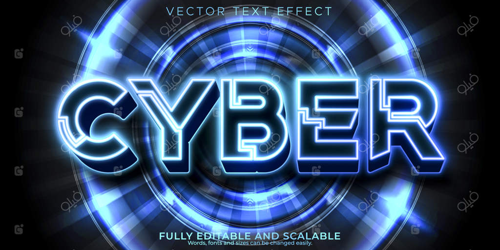 تاثیر متن سایبری: فونت قابل ویرایش با سبک آینده‌نگر و داستانی