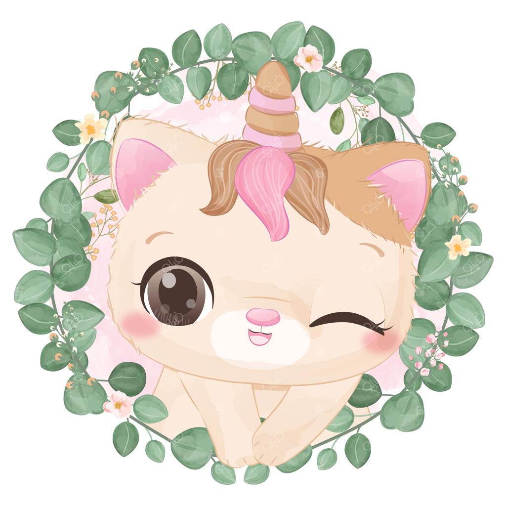 تصویر گربه کوچک بامزه برای پس‌زمینه تزئینی