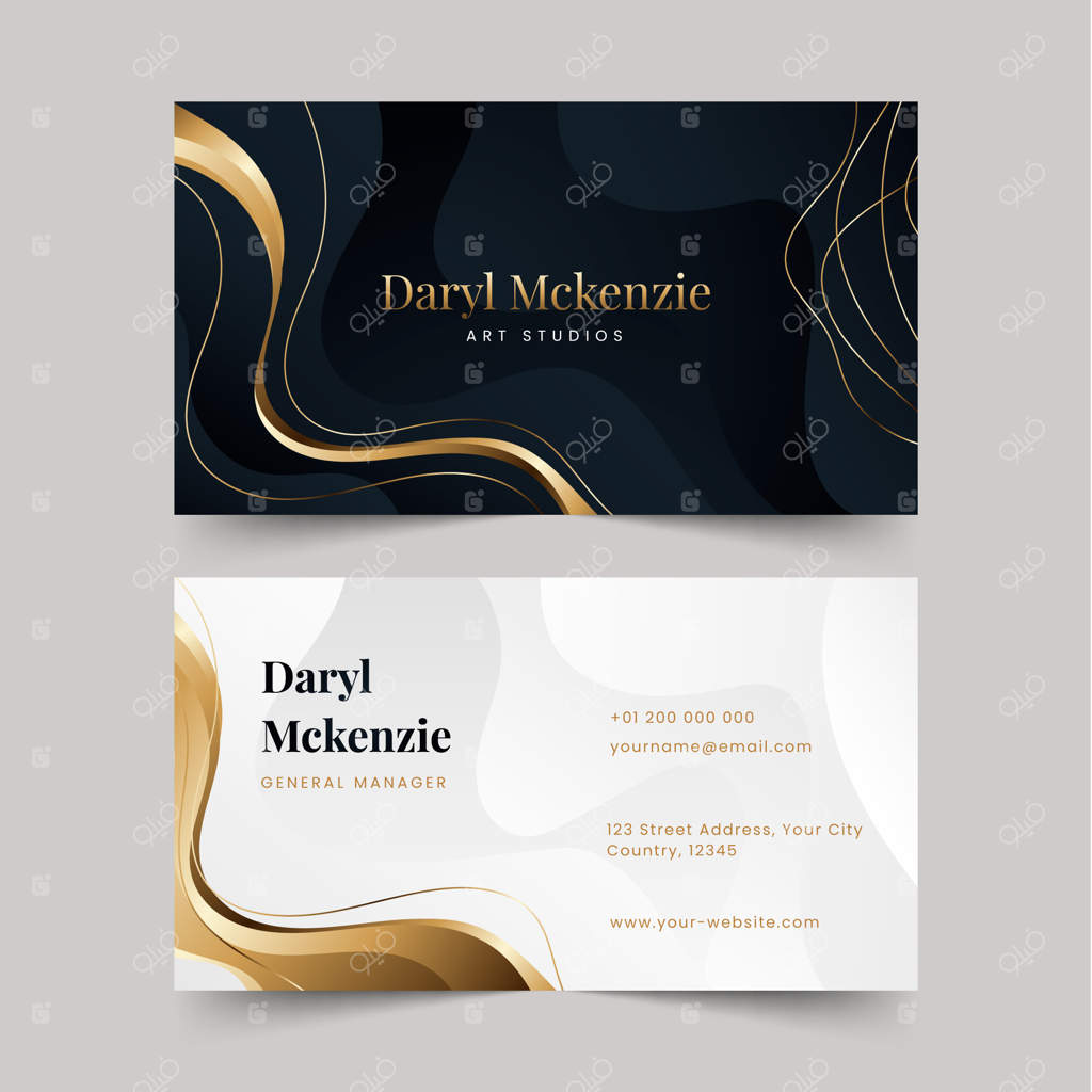 قالب کارت ویزیت مدرن و واقع‌گرایانه