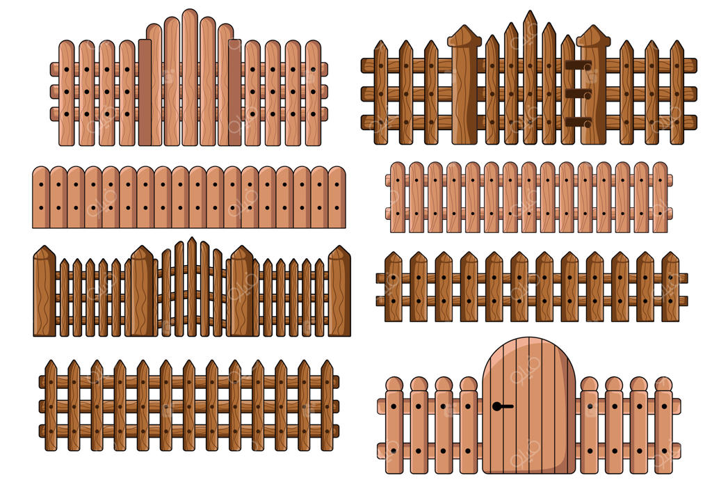 نرده چوبی باغچه