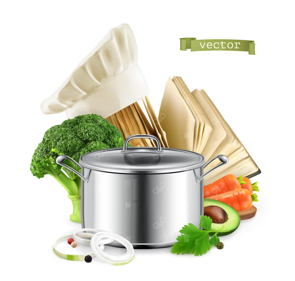 کتاب آشپزی با تصاویر سه‌بعدی و واقع‌گرایانه غذا