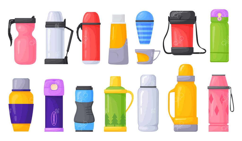 فلاسک کارتونی: بطری حرارتی مسافرتی با طراحی زیبا برای نگهداری چای، قهوه و نوشیدنی‌های گرم - اکو ماگ مناسب گردش و کمپینگ.