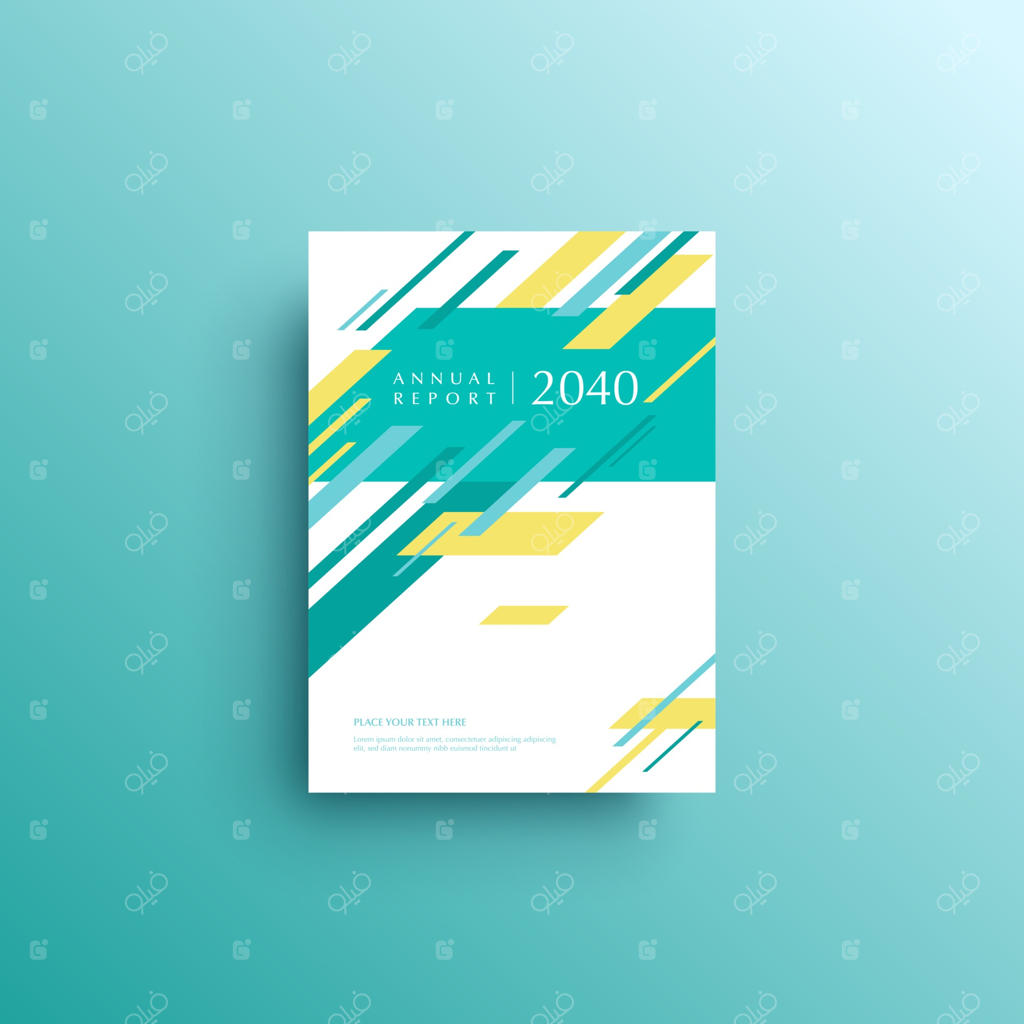 قالب جلد کتاب، بروشور و فلایر با طرح زمینه هندسی