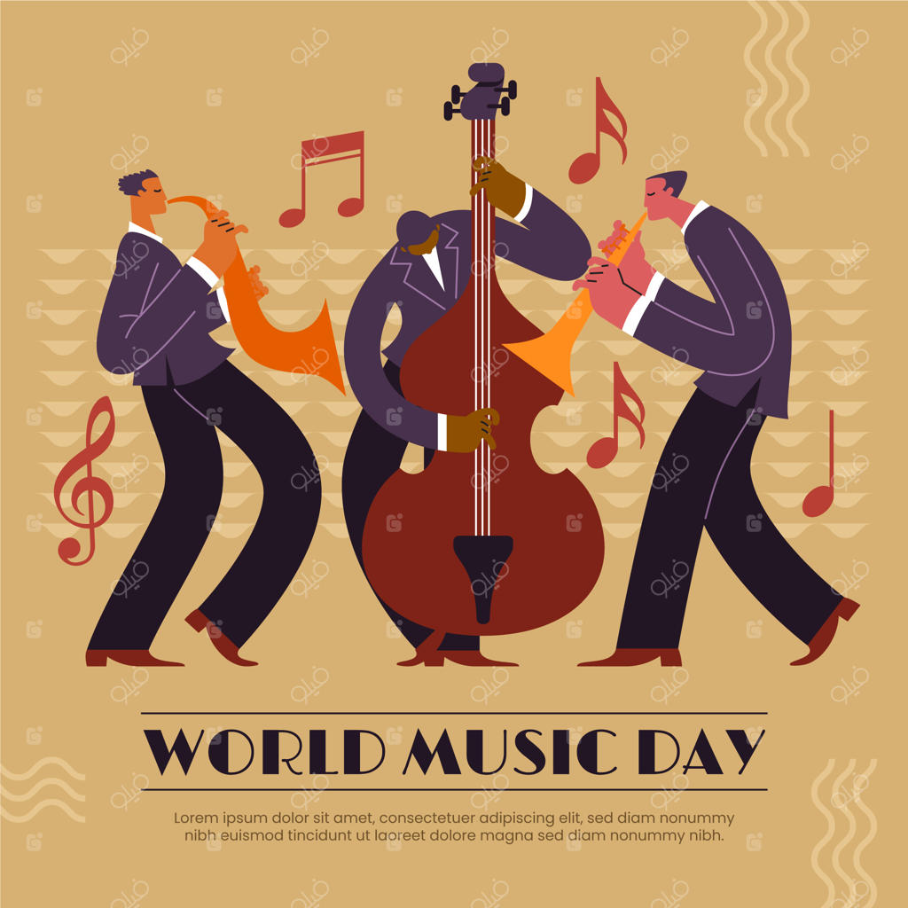 تصویر گرادینت برای جشن روز جهانی موسیقی
