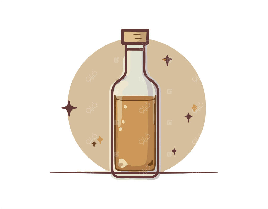 الگوی مدرن لوگو شامل نماد بطری