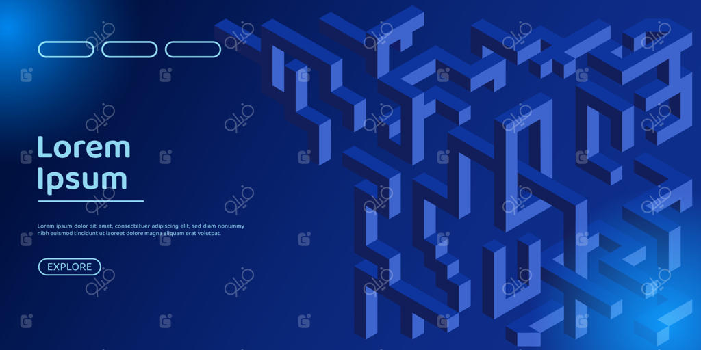 پس‌زمینه شکل‌های ایزومتریک انتزاعی، شکل‌های ایزومتریک برداری مناسب برای عناصر طراحی