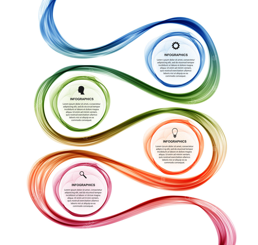 قالب اینفوگرافیک رنگارنگ