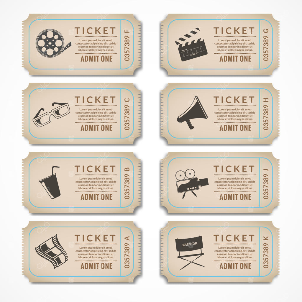 بلیط‌ سینما به‌سبک قدیمی