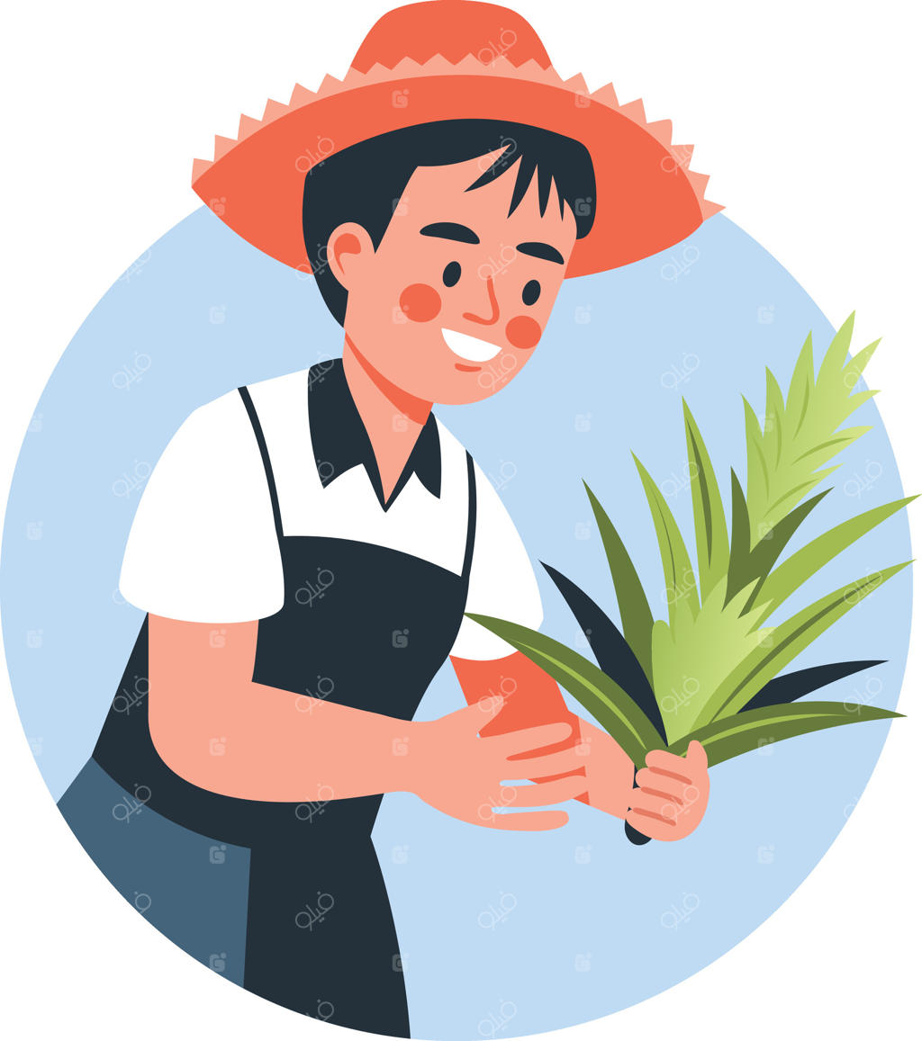 تصویر تخت یک باغبان مکزیکی