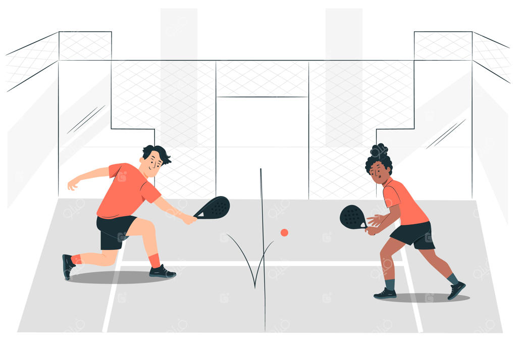 تصویری از مفهوم ورزش پادل تنیس