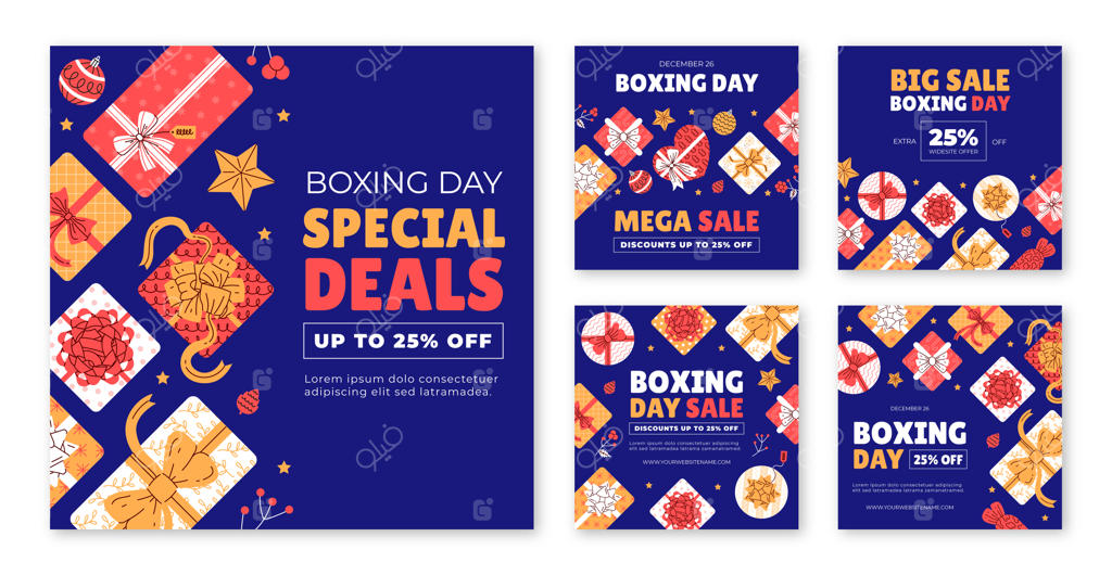 مجموعه پست‌های اینستاگرام روز باکسینگ