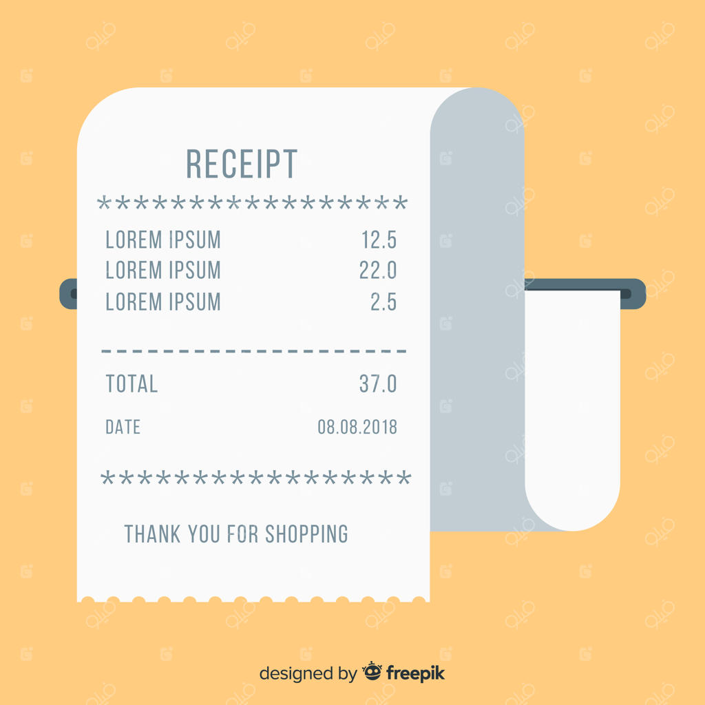 قالب رسید پرداخت با طراحی ساده و مدرن