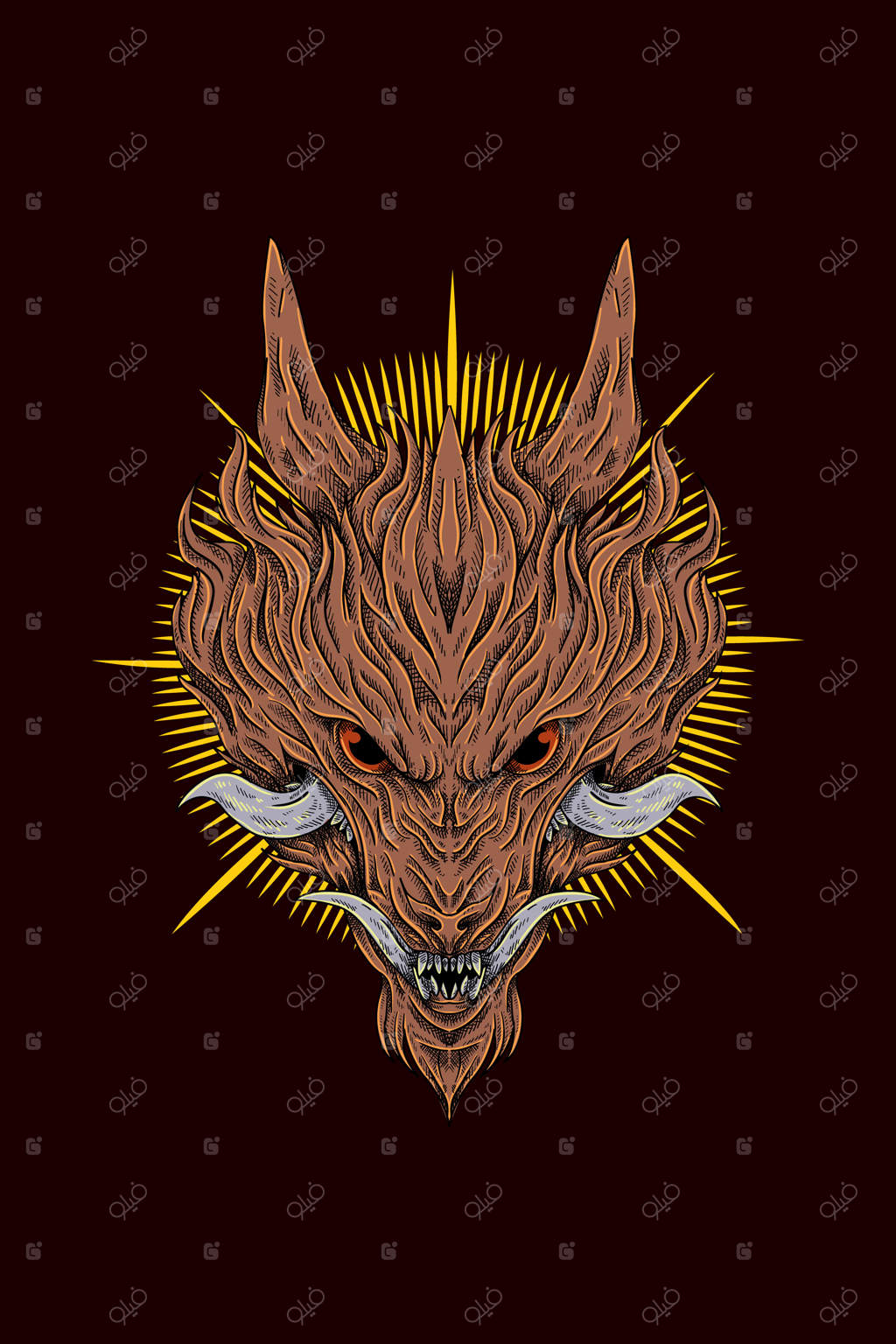 تصویر برداری از گرگ هیولا