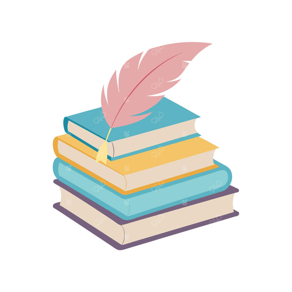 تصویر کتاب‌ها به سبک طراحی تخت