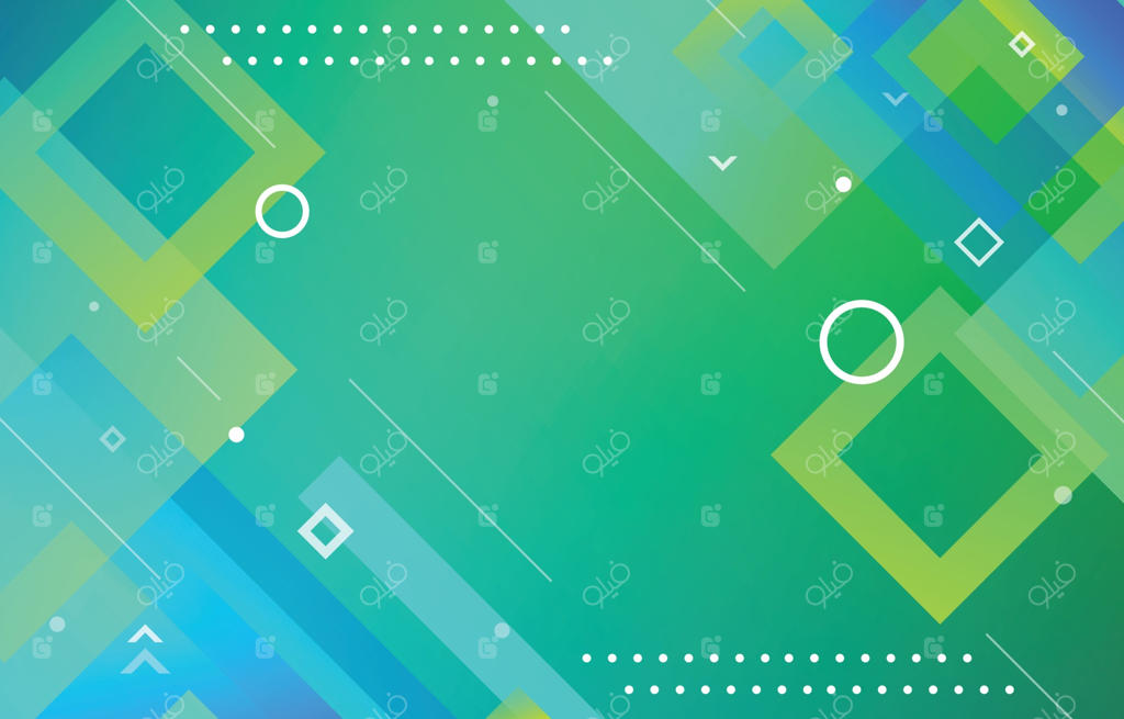 پس‌زمینه هندسی انتزاعی با گرادیانت سبز و آبی