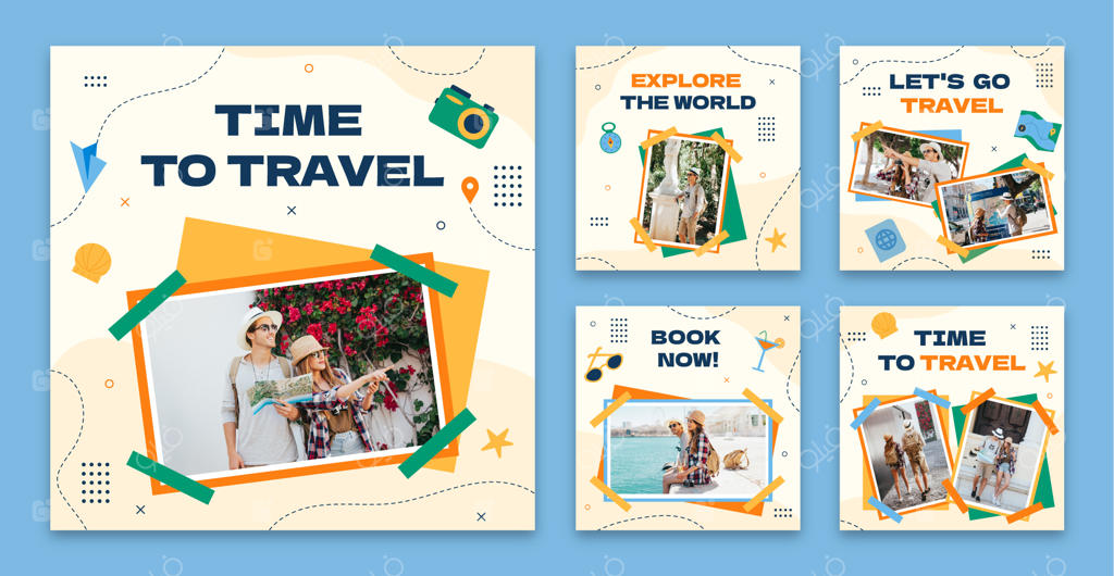 مجموعه پست‌های اینستاگرامی تخت برای ماجراجویی‌های سفر