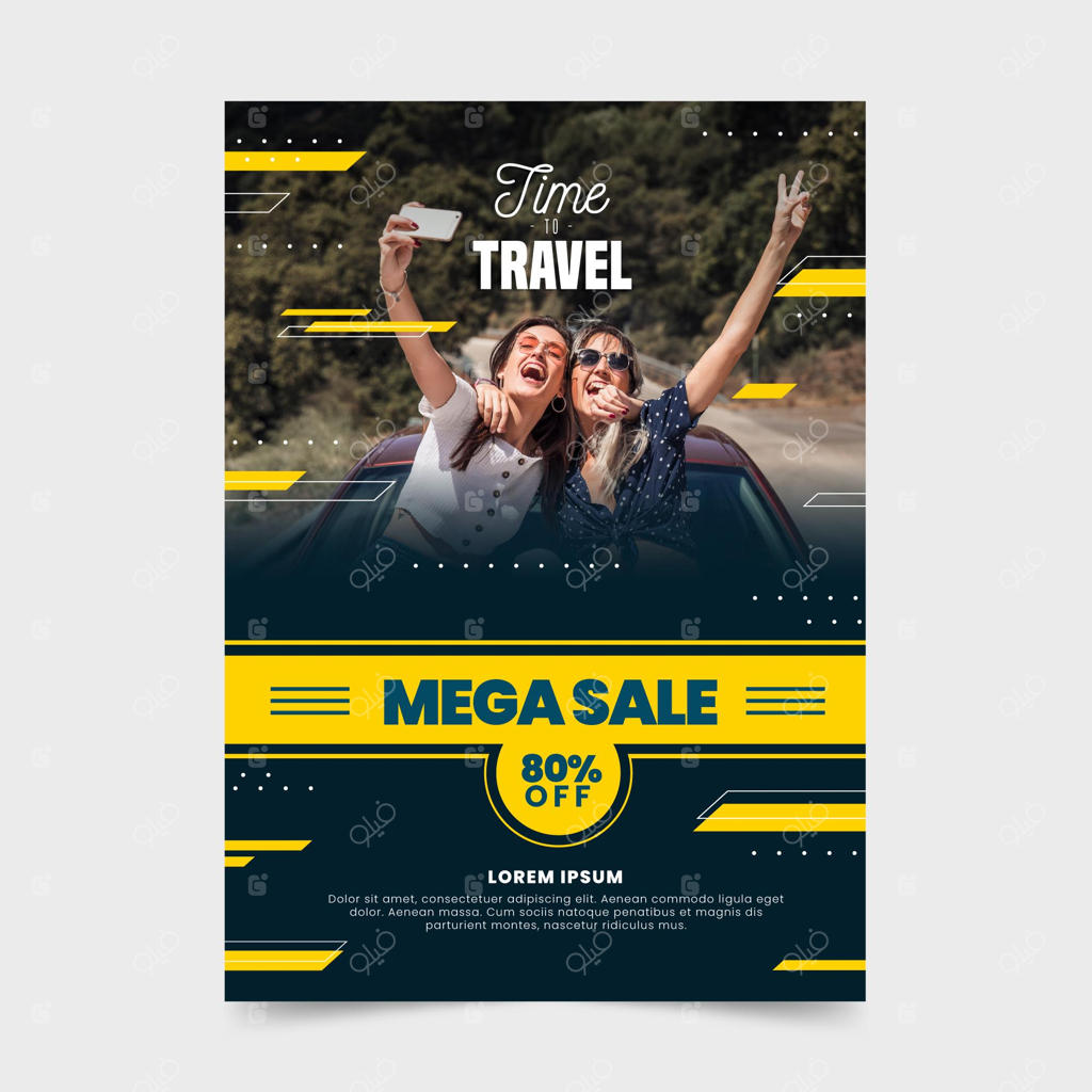 فلایر فروش ویژه سفر با عکس