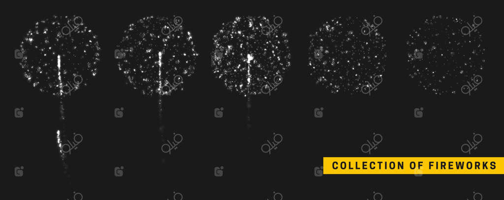 جشنواره آتش‌بازی نقره‌ای: جلوه نور سفید بر روی پس‌زمینه سیاه - طراحی وکتور واقع‌گرایانه