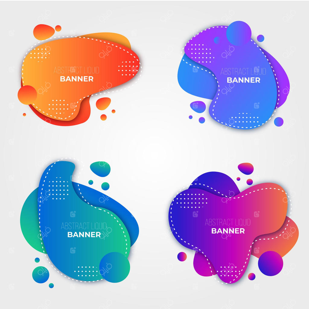 بنرهای انتزاعی مایع