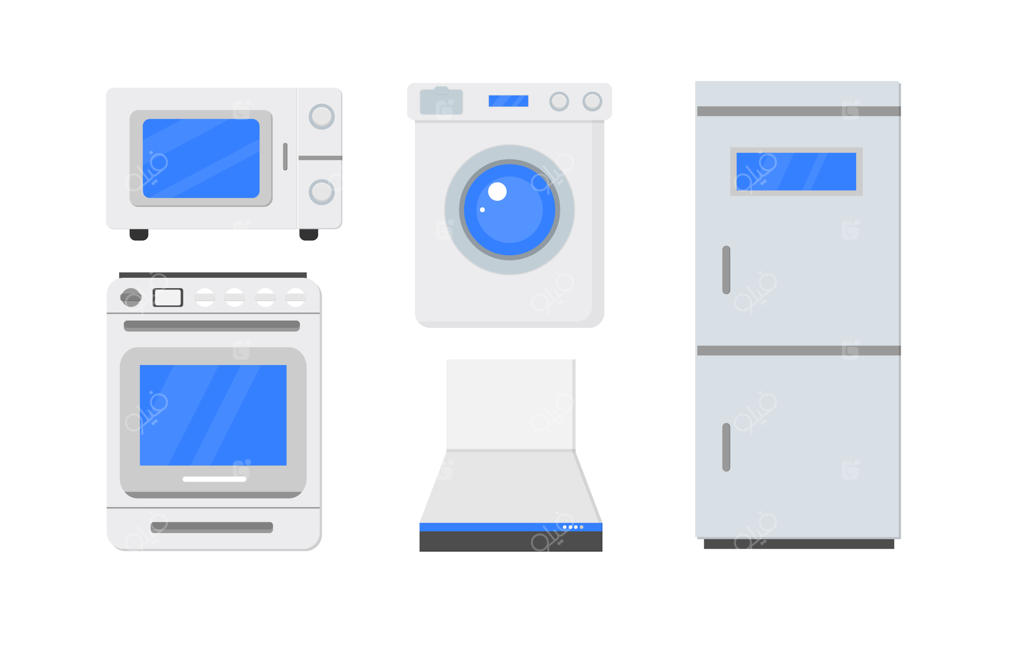 مجموعه‌ای از لوازم خانگی