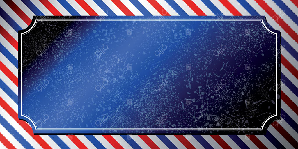 پس‌زمینه سلمانی به سبک گرانج آبی با پترن راه‌راه، طراحی ساده آبی با قاب