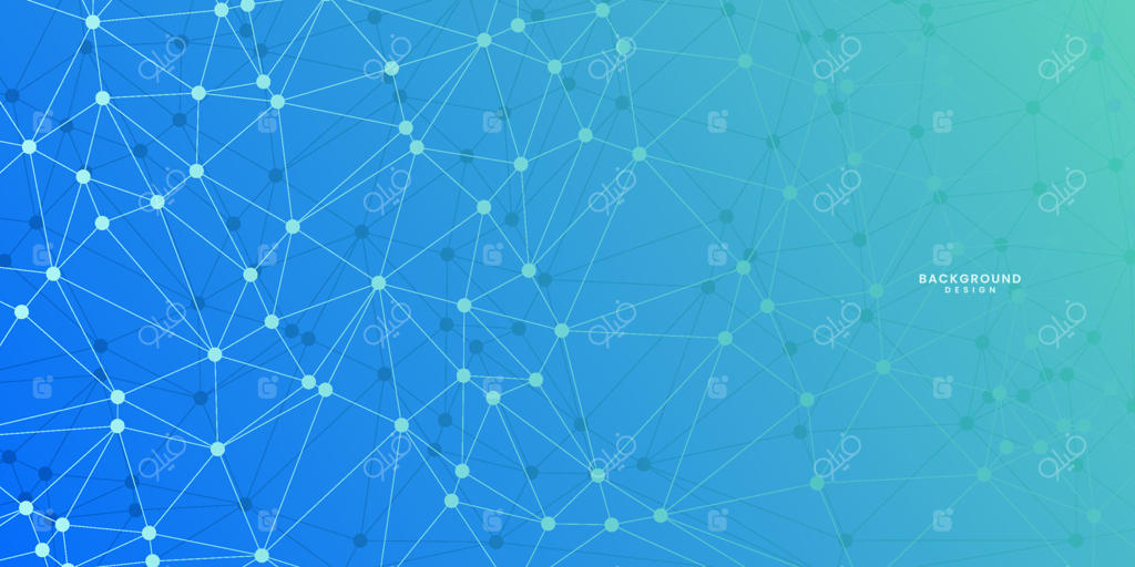 پیش‌زمینه هندسی رنگارنگ و انتزاعی با پترن مثلث و مولکولی