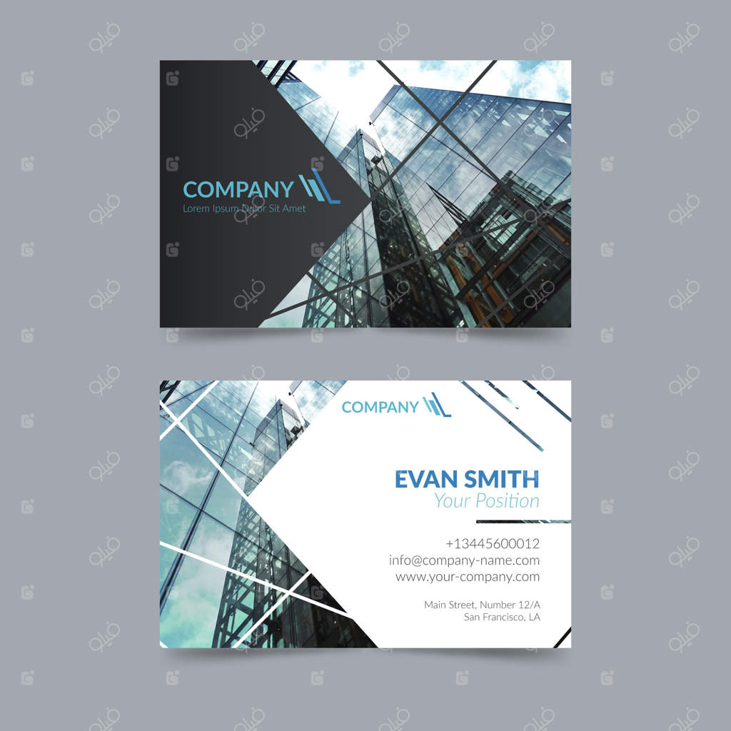 قالب کارت ویزیت تجاری با طرح عکس