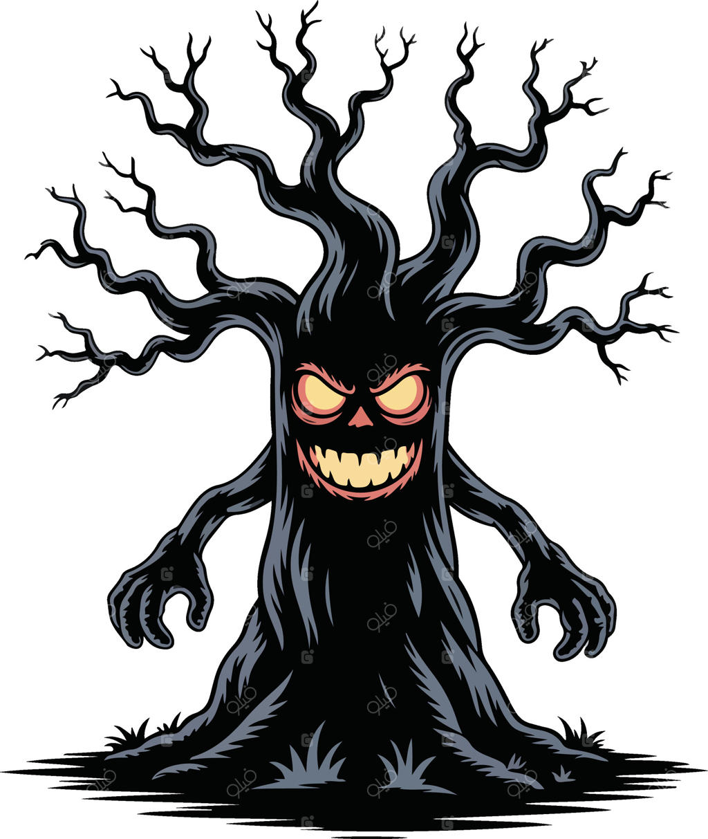 درخت شیطانی با چهره ترسناک