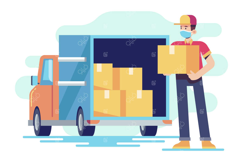 ایده خدمات تحویل با ماسک