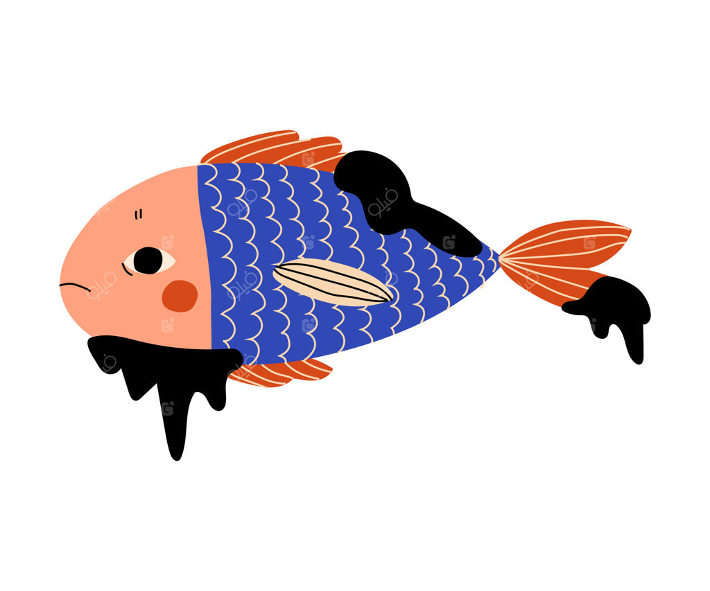 ماهی آلوده به لکه‌های نفتی، فاجعه زیست‌محیطی و آلودگی آب با پسماندهای سمی