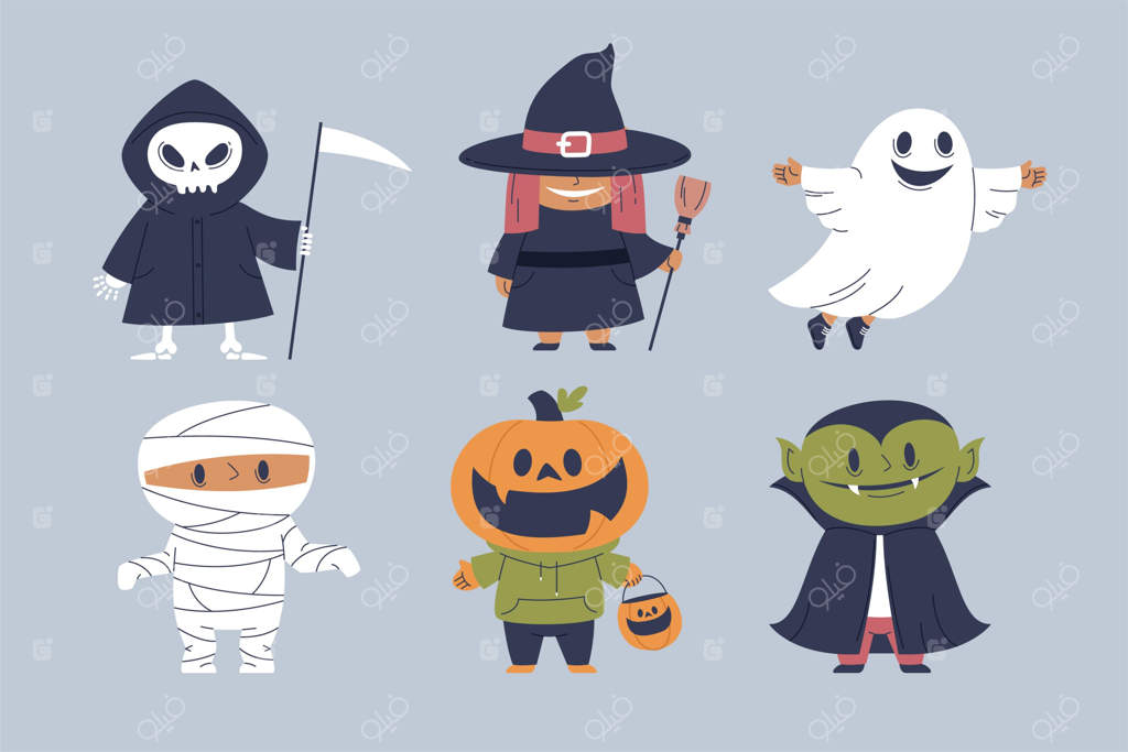 مجموعه‌ای از شخصیت‌های هالووین