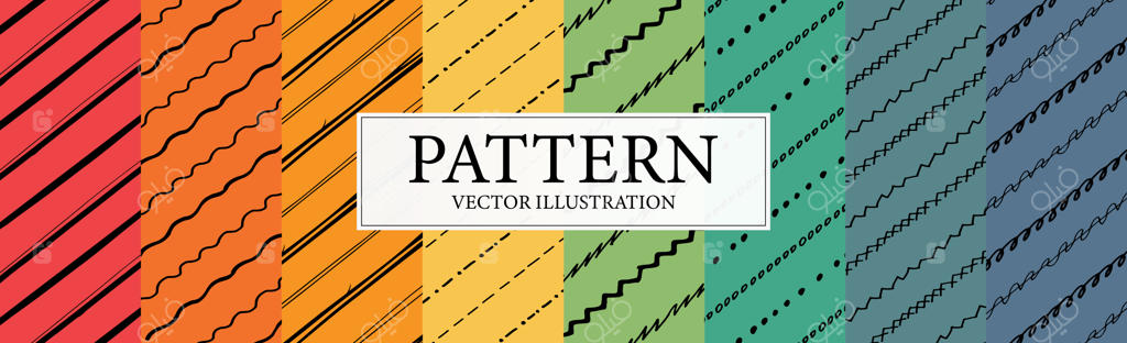 مجموعه‌ای از الگوهای بی‌نقص و اشکال انتزاعی - وکتور