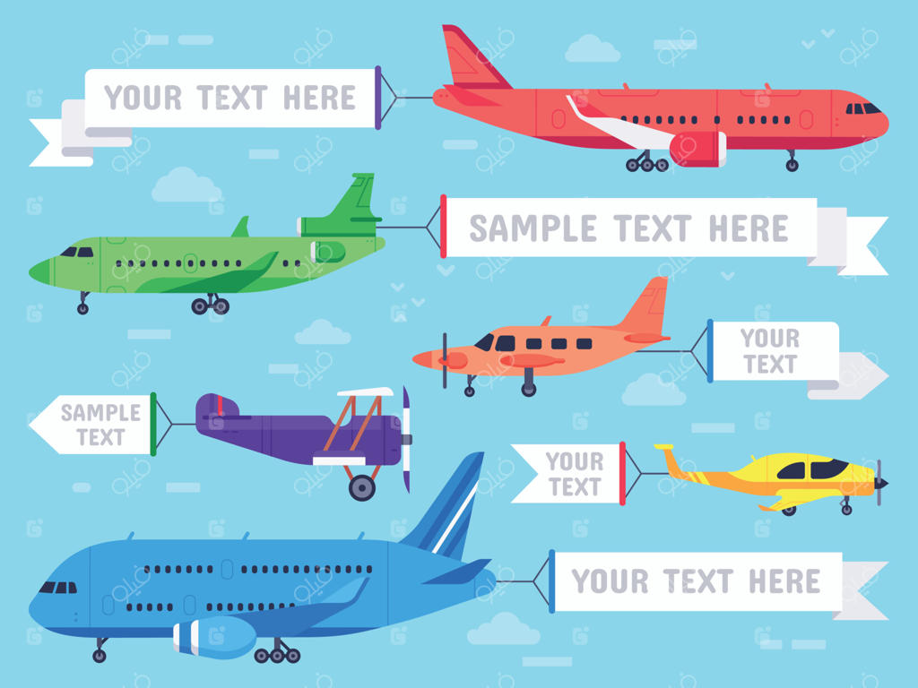 هواپیما با بنر: تبلیغات هوایی و هواپیمایی به همراه تصویر برداری بنر تبلیغاتی هواپیمایی