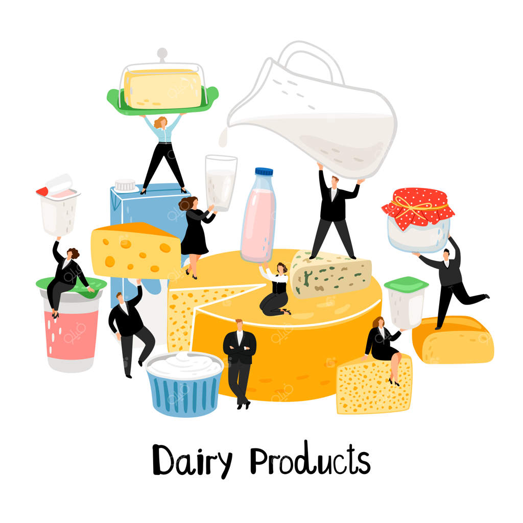 تصویرسازی محصولات لبنی