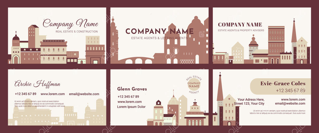 طراحی ست کارت ویزیت برای مشاورین املاک