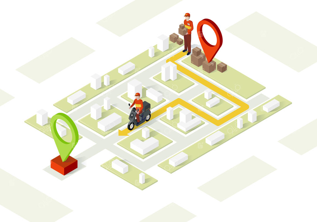 تصویر برداری ایزومتریک خدمات تحویل