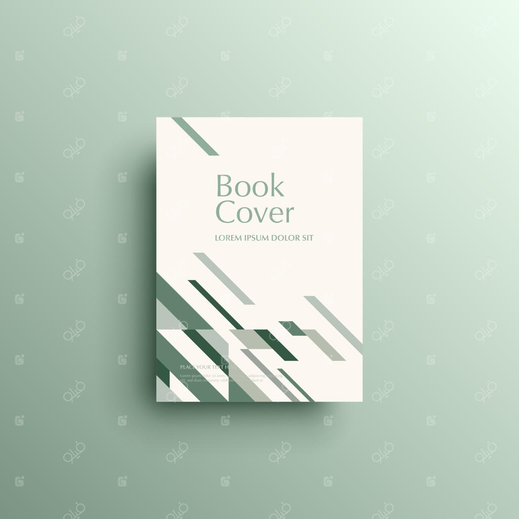 جلد کتاب با طرح هندسی، قالب بروشور و فلایر