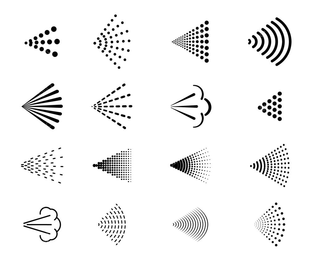 آیکون‌های اسپری، آب‌پاش هوا، نازل جت آئروسل