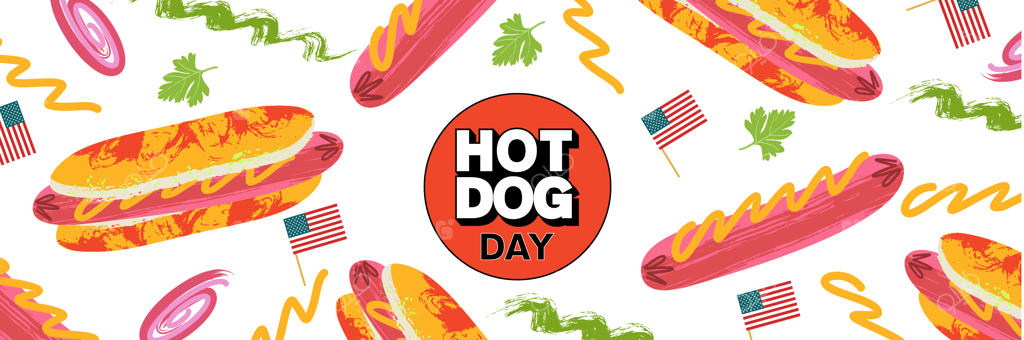 تصویر وکتور سوسیس هات‌داگ در نان ساندویچ فست‌فود